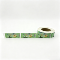 Étiquettes d'emballage alimentaire personnalisées en vinyle imperméable autocollant, motif ananas probiotique, impression CMJN/ pour