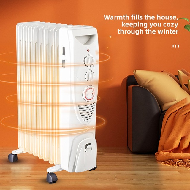 Foreign Trade Cross-Border Household Oil-Filled Radiator Electric Heater Smart Temperature Control 1500W-2000W Heating Device