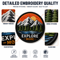 Parche Bordado Personalizado con Diseño de Logotipo para Ropa, Sombreros, Bolsos y Accesorios, Fabricante OEM ODM, Venta al Por Mayor