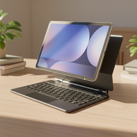 Clavier Magique Compatible avec Samsung Galaxy Tab S10+/S9+/S8+/S7+ 12,4 pouces avec pavé tactile multipoint et touches à ciseaux rétroéclairées 7RGB