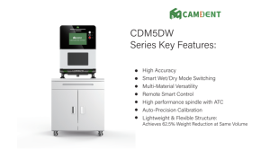 Camdent 5DW Wet, Máquina de Fresado Dental <span class=keywords><strong>CAD</strong></span> CAM de 5 Ejes, Equipo Dental CNC para Uso en Laboratorios y Clínicas, Zir, PMMA, PEEK, Ti, Implantes - Product Image 3