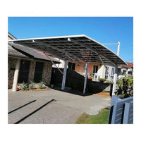 Moderne Luxe Pliable Double Extérieur En Alliage D'aluminium Polycarbonate Carport Garage Voiture Parking Hangar Étanche Jardin Nature