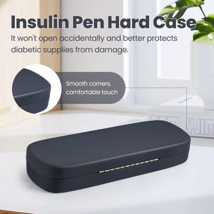 Étui de rangement pour stylo injecteur d'insuline médicale, en cuir PU de haute qualité et avec un couvercle métallique, pratique pour l'impression de logo. - Product Image 3