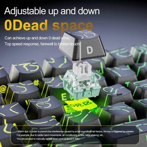 X68HE déclencheur rapide interrupteur magnétique clavier mécanique filaire rvb e-sport clavier personnalisation interchangeable à chaud pour <span class=keywords><strong>Gamer</strong></span> - Product Image 5