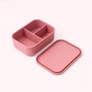 Công suất cao ba lưới phân chia cấp thực phẩm Silicone Bento Hộp Ăn Trưa BPA miễn phí hộp lưu trữ thực phẩm với nắp - Product Image 4