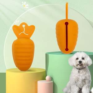 개똥 봉투 홀더, 리드줄용 실리콘 애완동물 배변 봉투 디스펜서, 야외 애완동물 배변용, 캐리어 클립 포함, 개 산책 액세서리 - Product Image 2