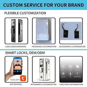 Serrure Intelligente AI Intercom Numérique à Déverrouillage Mains Libres, Reconnaissance Faciale, Empreinte Digitale, Veine Palmaire, Accès par Mot de Passe et Wi-Fi pour Porte de Maison/Portail - Product Image 6