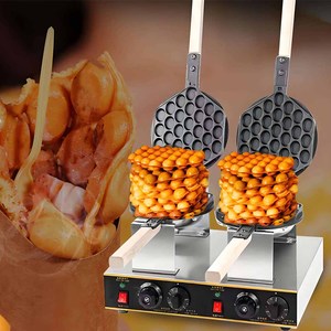 Machine à gaufres à bulles électrique professionnelle XEOLEO à <span class=keywords><strong>double</strong></span> tête, en acier inoxydable, rotative - Product Image 5