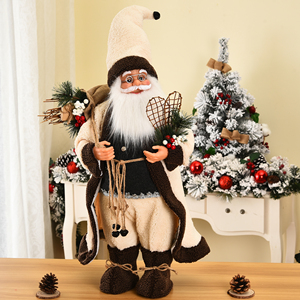 Epsilon Ready To Ship Hot Sale Christmas Decoration European Style plush <strong>Standing</strong> <strong>Santa</strong> Claus Doll Fabric <strong>Santa</strong> - Product Image 3