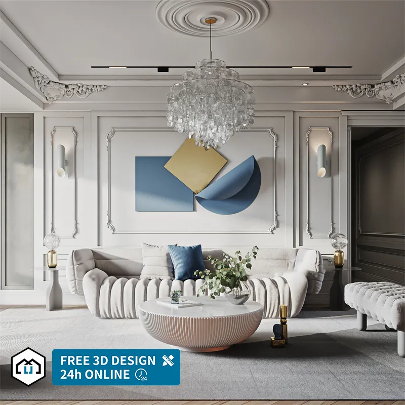 Eorge-Solución de decoración para el hogar, diseño de interiores de villa de estilo europeo de lujo, arquitectura D de 3, Servicios de diseño de interiores