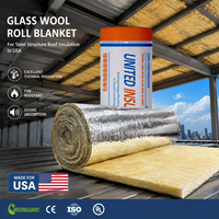 Isolation thermique en fibre de verre certifiée UL723 R13, couverture isolante en laine de verre de 3,5 pouces avec aluminium pour toiture de bâtiment métallique