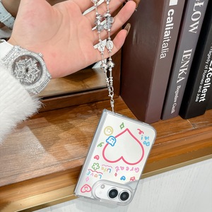 Funda para iPhone Ultra con Diseño de Corazón y Flores Estilo Coreano para Apple 18 Fold <span class=keywords><strong>Duo</strong></span>, Plegable, Linda, Protectora de Pantalla para Chicas - Product Image 6