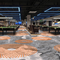 Hôtel de luxe 5 étoiles tapis mur à mur moderne coupe et boucle pile lavable pour salon Las Vegas Casino revêtement de sol cinémas