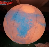 Ballon gonflable en PVC décoratif du système solaire de Mars, boule à planètes du système solaire