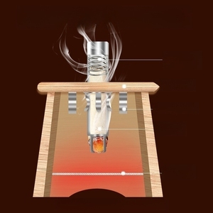 Универсальный подвесной аппарат для моксотерапии с четырьмя отверстиями, портативный бездымный бамбуковый моксапот - Product Image 3