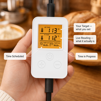 Kotak Pengembang Adonan Roti Ekstra Besar dengan Kontrol Suhu Pemanas 4 Sisi & Timer Digital, Kotak Pemanas Sourdough untuk Memanggang