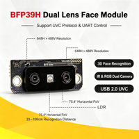 Módulo de Reconocimiento Facial y de Venas de la Palma de la Mano BFP39H, Binocular Biométrico Dual, Detección en Vivo, UART, USB, Control de Acceso Inteligente con Pantalla LCD