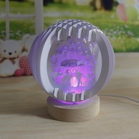 Princesse Lampe Sculpture Carte 3D Papier Lanterne Peint Sphérique Conception En Trois Dimensions pour la Saint Valentin Bénédiction Cèdre
