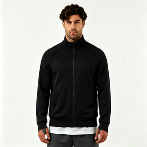 <span class=keywords><strong>Felpa</strong></span> da uomo personalizzata con zip, nuovo stile, colletto alto, vestibilità slim, con zip a un quarto, foro per il pollice, tasca laterale, per palestra e corsa - Product Image 3