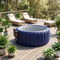 Baignoire de massage gonflable avec température constante et eau chaude, piscine portable d'extérieur