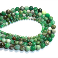 Cuentas Redondas de Jade Verde Australiano 100% Natural de Primera Calidad para la Fabricación de Joyas, DIY, Pulseras y Collares, 4/6/8/10/12mm, Venta al Por Mayor