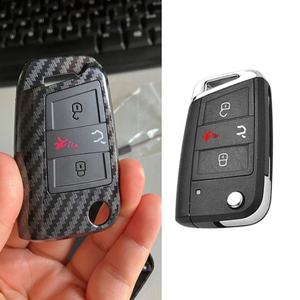 Per VW custodia chiave custodia ABS in fibra di carbonio 4 pulsanti portachiavi per VW Golf 7 ALLTRACK MK7 per <span class=keywords><strong>Skoda</strong></span> <span class=keywords><strong>Octavia</strong></span> A7 protettore <span class=keywords><strong>accessori</strong></span> - Product Image 6