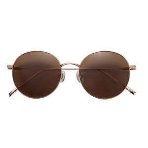 Gran oferta, gafas de sol Unisex Vintage con montura dorada redonda, excelente aleación de titanio, lentes polarizadas UV400 Tac para hombres y mujeres - Product Image 1