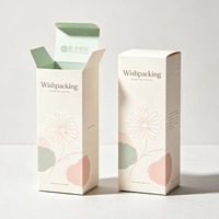 Boîtes en carton blanc avec logo imprimé sur mesure, boîtes en papier pour soins de la peau