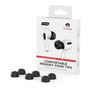 AHASTYLE WG28 3 paires d'embouts d'écouteurs intra-auriculaires taille L pour <span class=keywords><strong>AirPods</strong></span> <span class=keywords><strong>Pro</strong></span> 2 couvre-écouteurs en <span class=keywords><strong>mousse</strong></span> à mémoire de rechange - Product Image 1