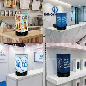 Módulo LED GOB P1.25, Logotipo 3D, Señalización <span class=keywords><strong>Digital</strong></span> 360 °   Exhibidor LED Cúbico Giratorio de 4 Lados con Batería para Publicidad en Tiendas - Product Image 6
