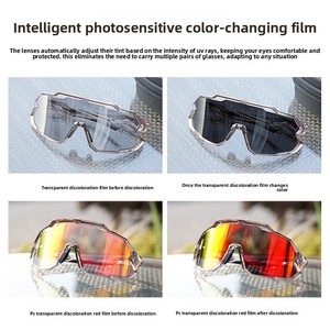 Lunettes de cyclisme photochromiques <span class=keywords><strong>pour</strong></span> hommes et femmes, anti-vent, <span class=keywords><strong>pour</strong></span> la route et l'alpinisme, utilisation jour et <span class=keywords><strong>nuit</strong></span> - Product Image 3