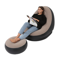 Air Pvc Automatic Outdoor Camping Aufblasbare Couch Liege Air Sofa Cum Bed Aufblasbares Bett Sofa Pink Aufblasbares Sofa