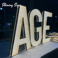Décoration Murale de Fond de Mariage Personnalisée : Logo Lumineux LED en Diamant Scintillant avec Lettres Percées et Éclairage Latéral