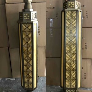 Lampe murale extérieure en acier inoxydable, éclairage de jardin LED étanche, bande longue à fixer au mur, 110-240V - Product Image 1