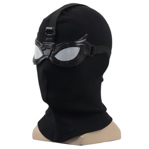 Máscara de cabeza de <span class=keywords><strong>Spiderman</strong></span> de tela de punto negro, gafas desmontables para accesorios de Halloween - Product Image 2
