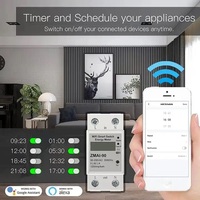 Glomarket Wifi Tuya/Smart Life App Télécommande Smart Circuit Protecteur Relais Dispositif Commutateur Disjoncteur Compteur D'énergie