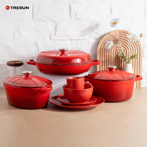 High-quality Cookware Manufacturers New Style Enamel Casserole 10cm Round Non-Stick <b>Pot</b> Cast Iron Dutch Oven <b>for</b> Toaster Oven - Product Image 1