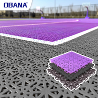 Dalles de sol en plastique emboîtables approuvées FIBA pour terrains de basketball - Revêtement multisports écologique et amortissant pour intérieur/extérieur