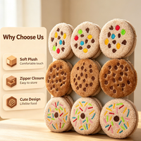 Porte-monnaie en peluche Cookie, mignon et moelleux, portable, en forme de chocolat, mini pochette fantaisie pour femmes et hommes