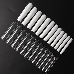 504 Uds XXL <span class=keywords><strong>uñas</strong></span> postizas de Ballet <span class=keywords><strong>largas</strong></span> cobertura completa ataúd de Ballet trapezoidal puntas de <span class=keywords><strong>uñas</strong></span> transparentes/naturales - Product Image 2