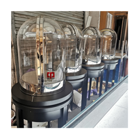 Vitrine à bijoux sphérique de luxe sur mesure avec éclairage LED, présentoir à bijoux en verre personnalisé unique pour la conception de boutiques