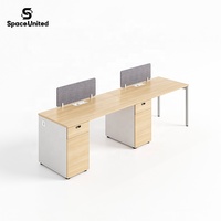 Postes de travail de style nordique SpaceUnited, structure en acier, style industriel, bureaux en bois