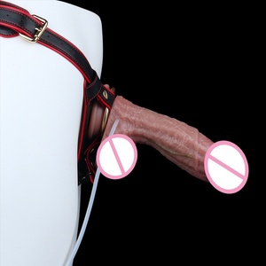 Dildo de silicona suave de 5.8cm de grosor con función de eyaculación y pulverización de agua, consolador con ventosa, tapón anal, masturbador. - Product Image 3