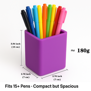 Индивидуальный силиконовый держатель для ручек, Подарочный квадратный органайзер для стола, идеальная корпоративная раздача, без BPA, силиконовая чашка для ручек, печать логотипа - Product Image 6