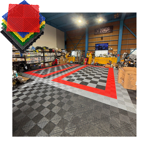Drenaje antideslizante para lavado de coches, plástico PP, PVC, azulejo de suelo de garaje entrelazado para estacionamiento de automóviles, lavado de coches, suelo de garaje - Product Image 3