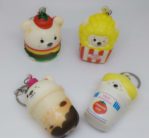 Juguete de Peluche con Forma de Oso de Dibujos Animados de 5 cm, Espuma de PU de Rebote Lento, Llavero con Forma de Fruta para Niños de 5 a 7 Años - Product Image 1