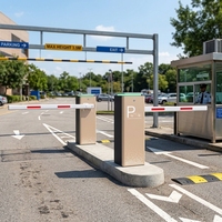 Barrière de parking sans balais à courant continu (DC) pour usine (avec reconnaissance de plaque d'immatriculation/LPR/ALPR et fonctions vocales intelligentes)