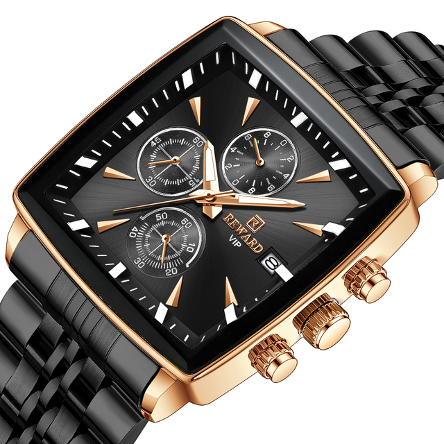 REWARD High Quality Mens Watches Factory Custom Watch Manufacturer Waterproof Luxury Square Watch for Men