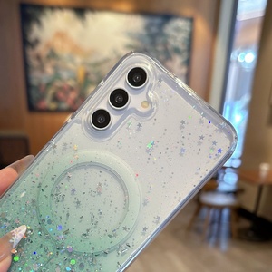 Cover Posteriore per <span class=keywords><strong>Samsung</strong></span> <span class=keywords><strong>Galaxy</strong></span> A15 A35 A55 A16 A26 A36 A56 A54 con Glitter e Stelle Brillanti, Gradiente Magnetico Antiurto - Product Image 4