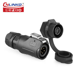 מחבר עמיד למים IP68 LP12 זכר ונקבה 5 פינים מגעי סגסוגת נחושת לציוד תעשייתי - Product Image 5